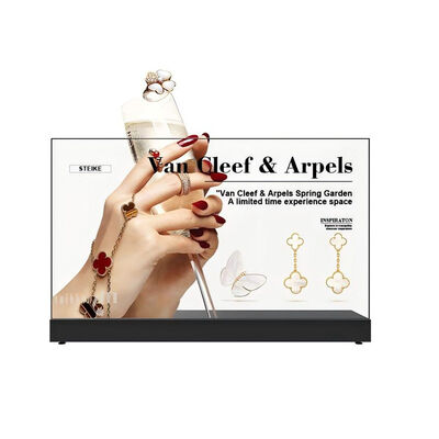 Affichage OLED transparent de 77 pouces 3D interactif tactile affichage numérique transparent pour les applications commerciales